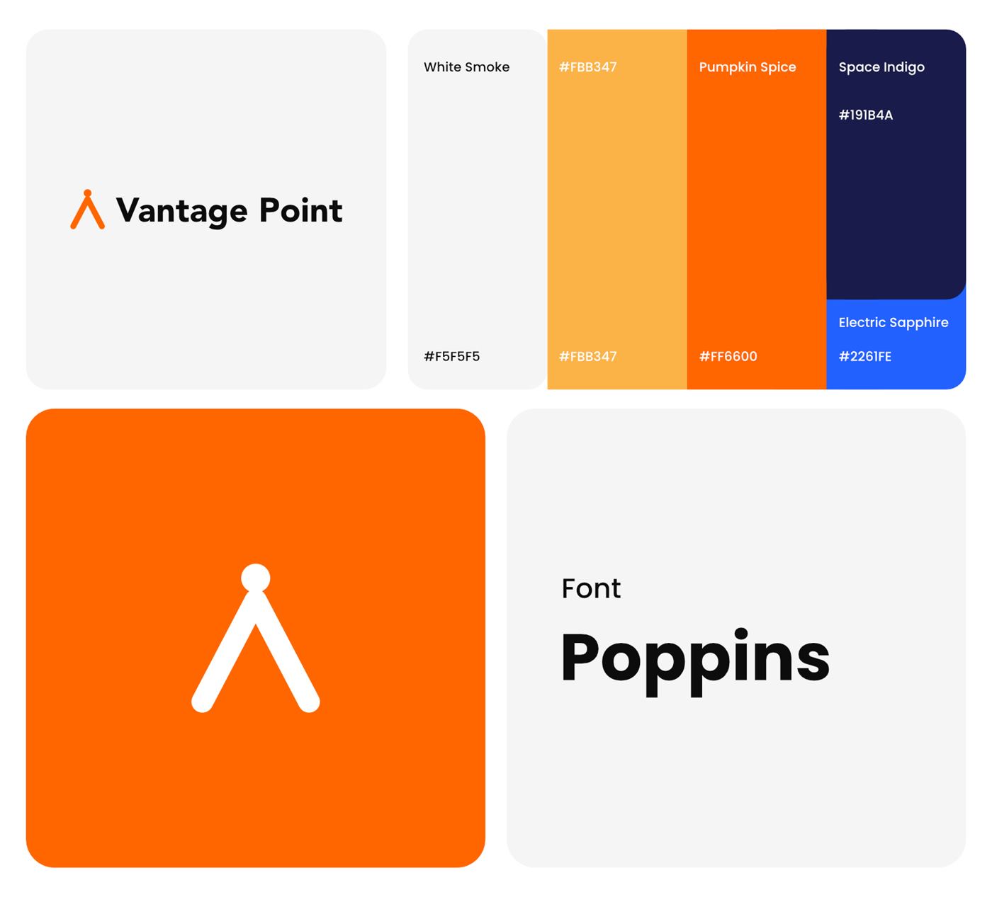 Consulting firm brand board and colour palette