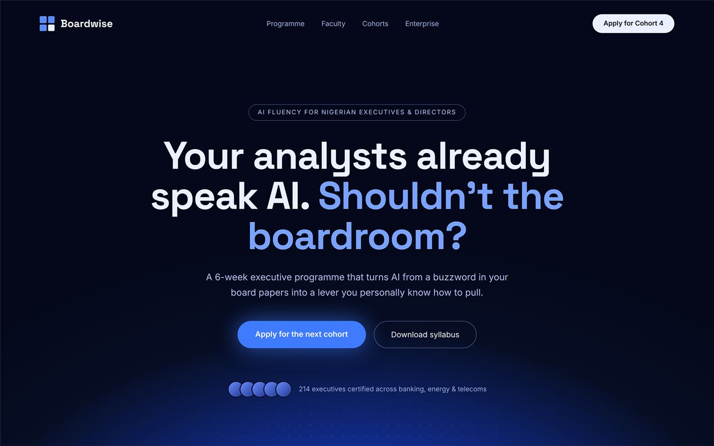 Website Design & Development case 01 &mdash; Boardwise AI